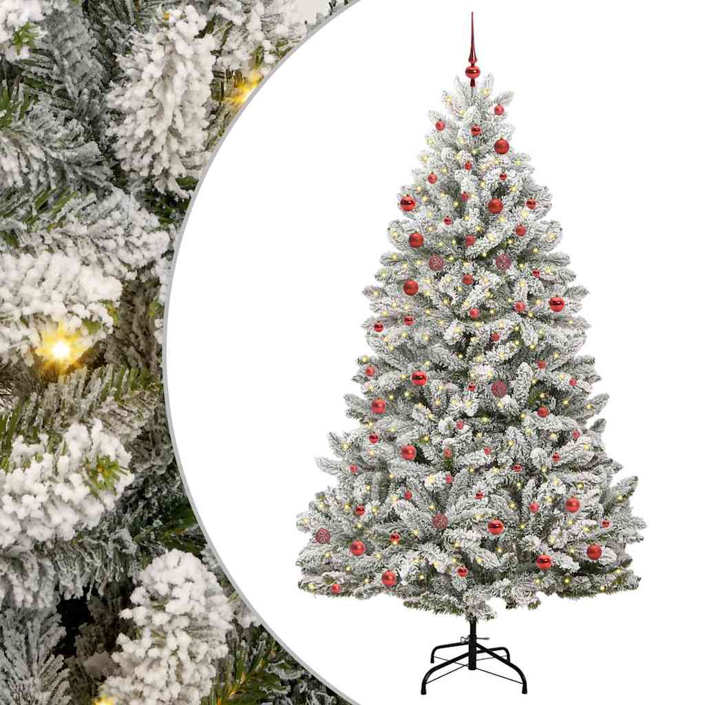 Umjetno božićno drvce Zelena i bijela 210 cm PVC i metal