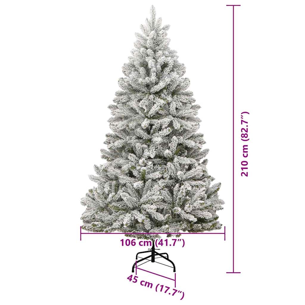 Umjetno božićno drvce Zelena i bijela 210 cm PVC i metal