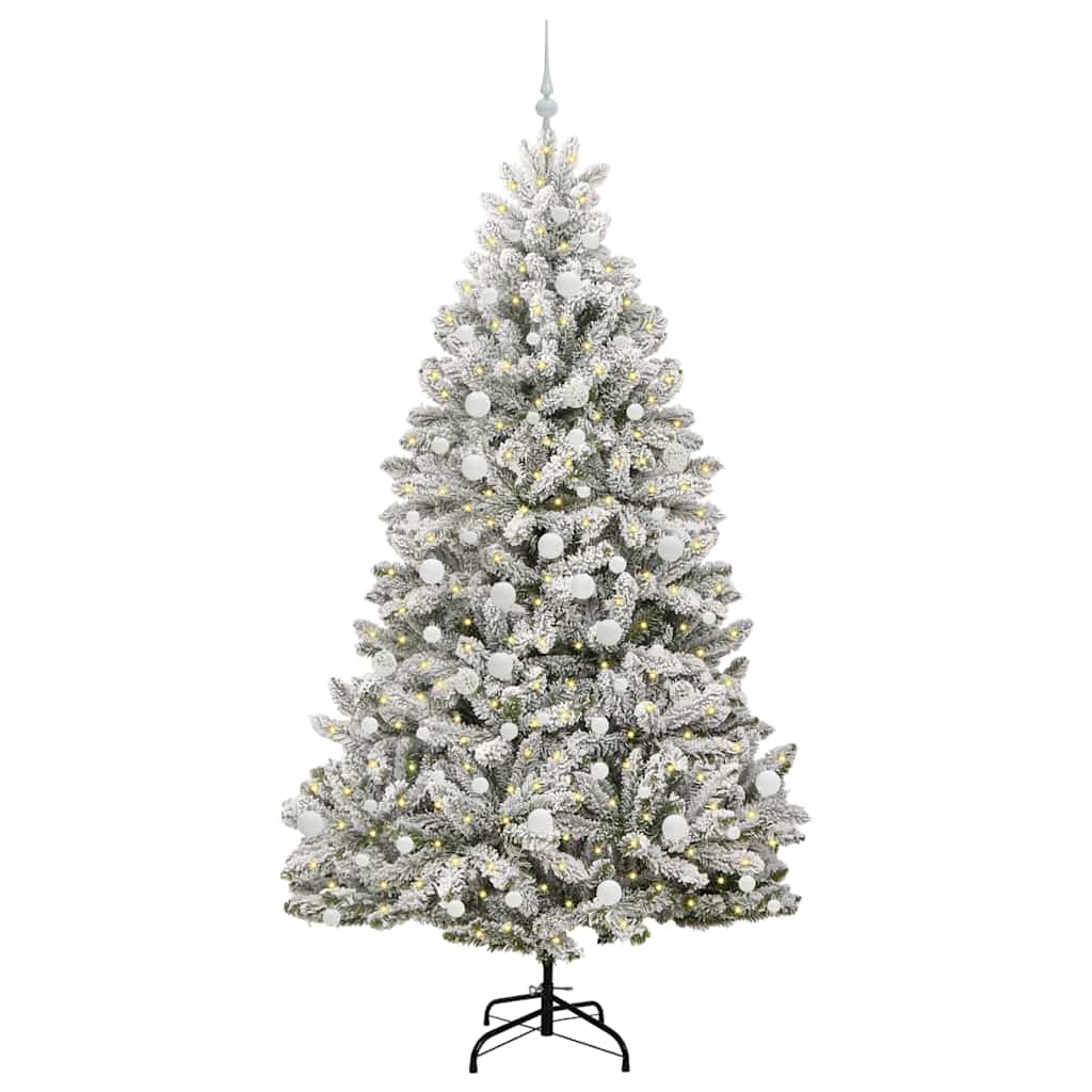Umjetno božićno drvce Zelena i bijela 210 cm PVC i metal