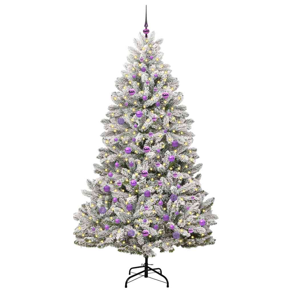Umjetno božićno drvce Zelena i bijela 210 cm PVC i metal