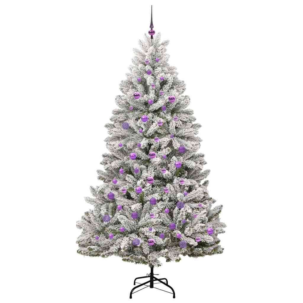 Umjetno božićno drvce Zelena i bijela 210 cm PVC i metal