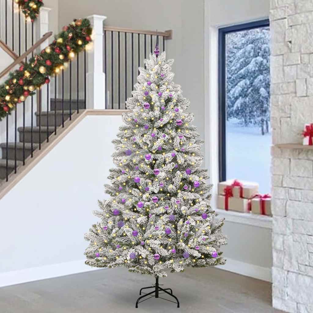 Umjetno božićno drvce Zelena i bijela 240 cm PVC i metal