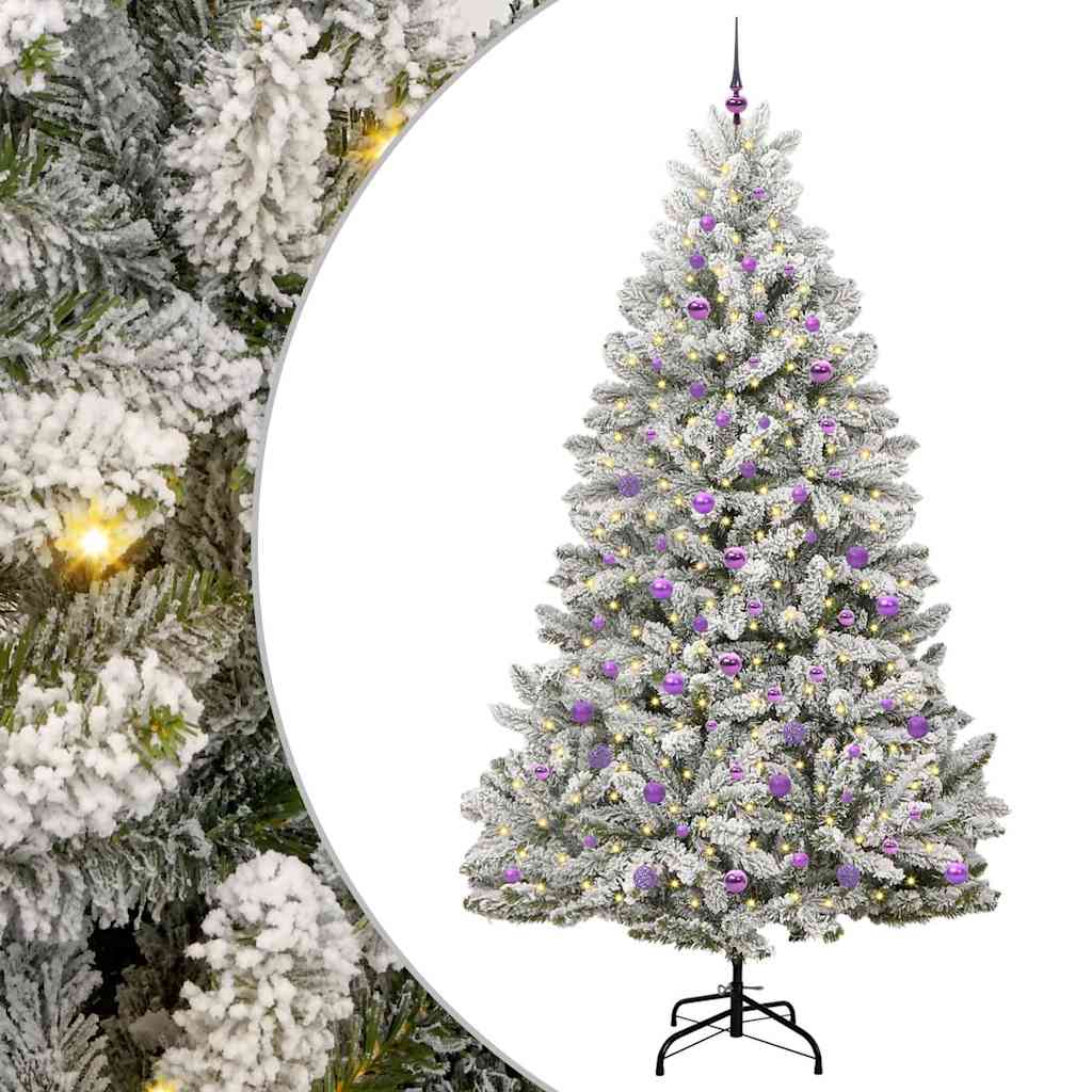 Umjetno božićno drvce Zelena i bijela 240 cm PVC i metal