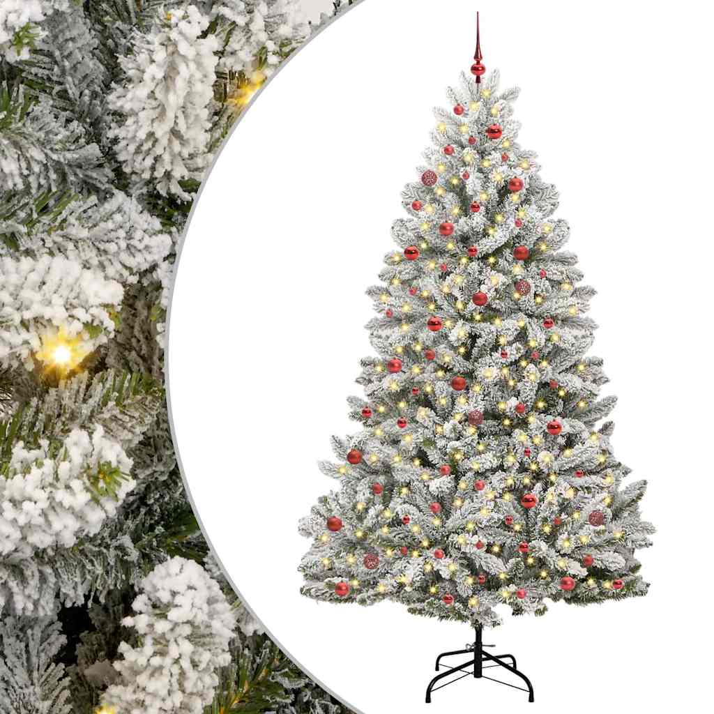 Umjetno božićno drvce Zelena i bijela 270 cm PVC i metal