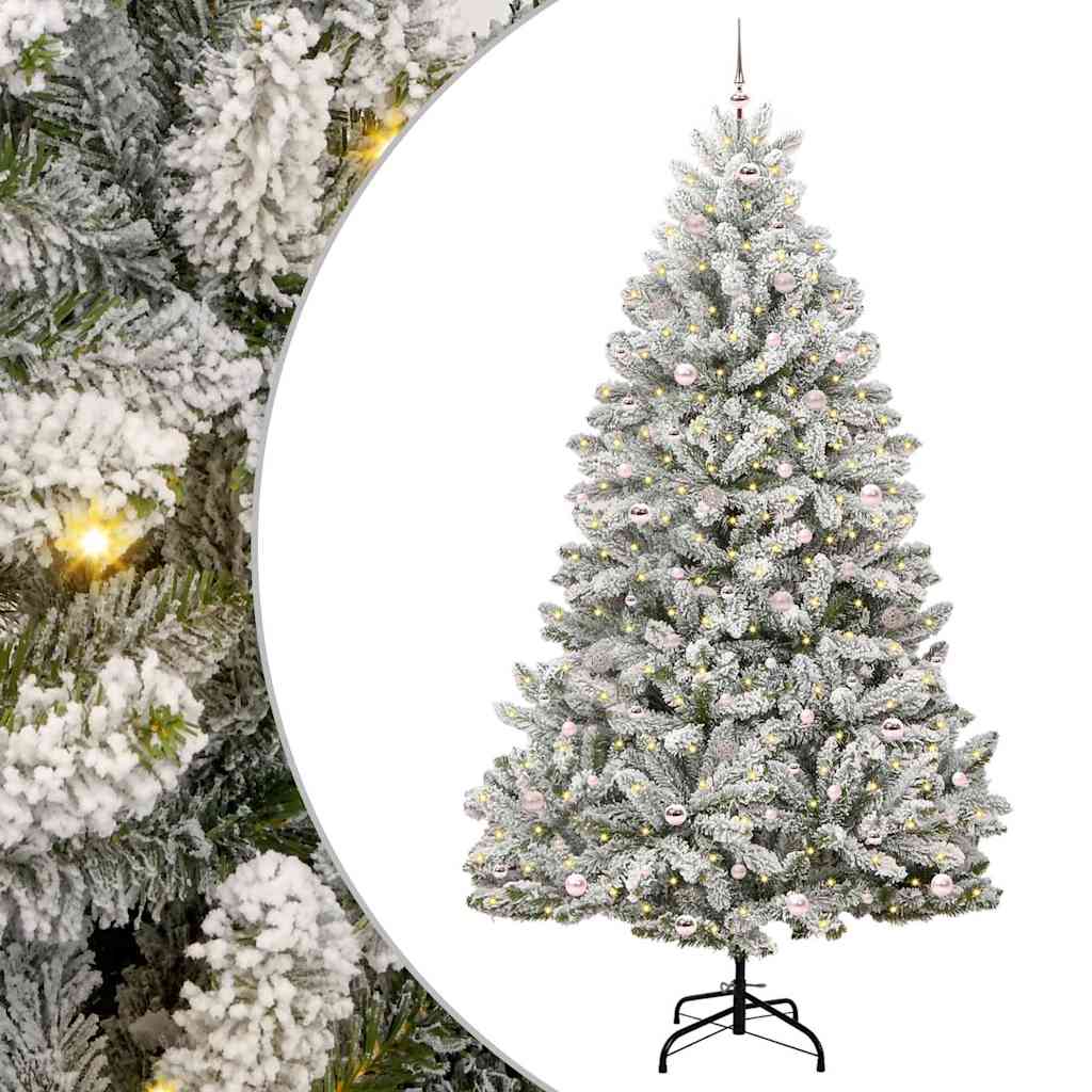 Umjetno božićno drvce s nogom Zelena i bijela 270 cm