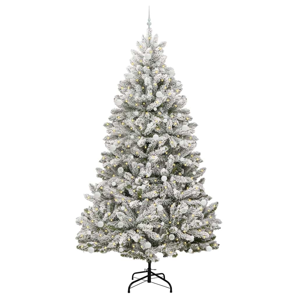 Umjetno božićno drvce Zelena i bijela 270 cm PVC i metal