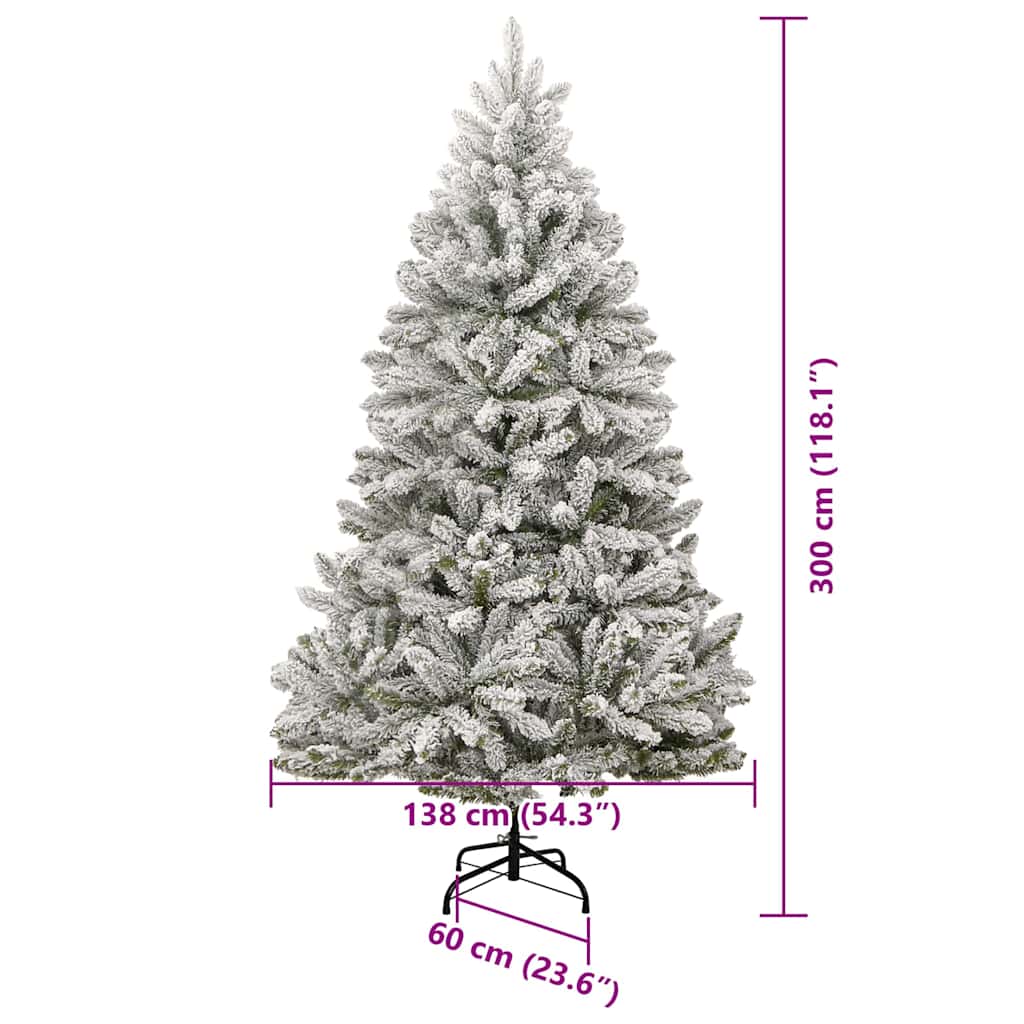Umjetno božićno drvce Zelena i bijela 300 cm PVC i metal