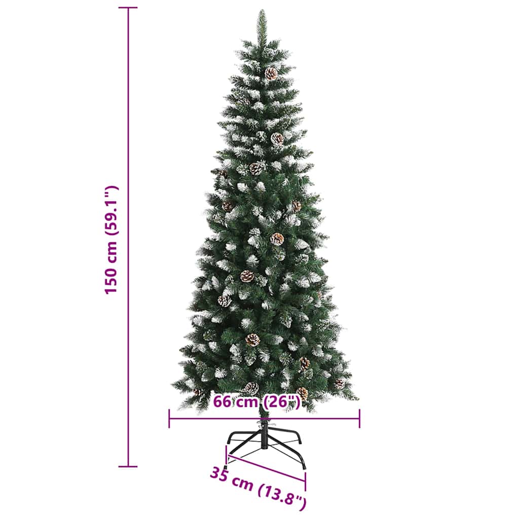 Umjetno božićno drvce Zelena 150 cm PVC, plastika i čelik