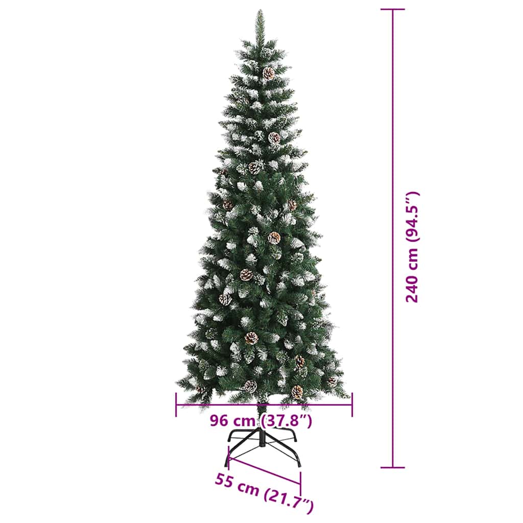 Umjetno božićno drvce Zelena 240 cm PVC, plastika i čelik