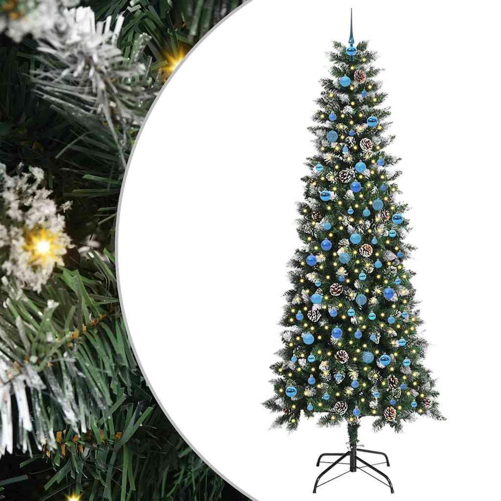 Umjetno božićno drvce Zelena 240 cm PVC, Plastika i Čelik