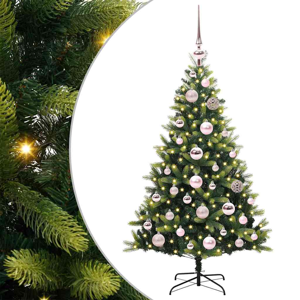 Umjetno rasklopivo božićno drvce 150 LED-a Zelena 120 cm