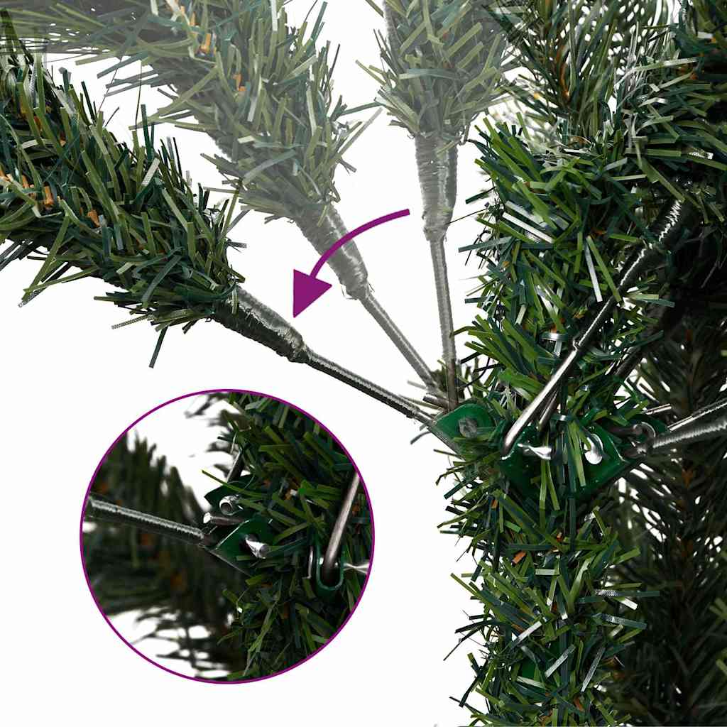 Umjetno savitljivo božićno drvce s 300 LED dioda Zelena 180 cm