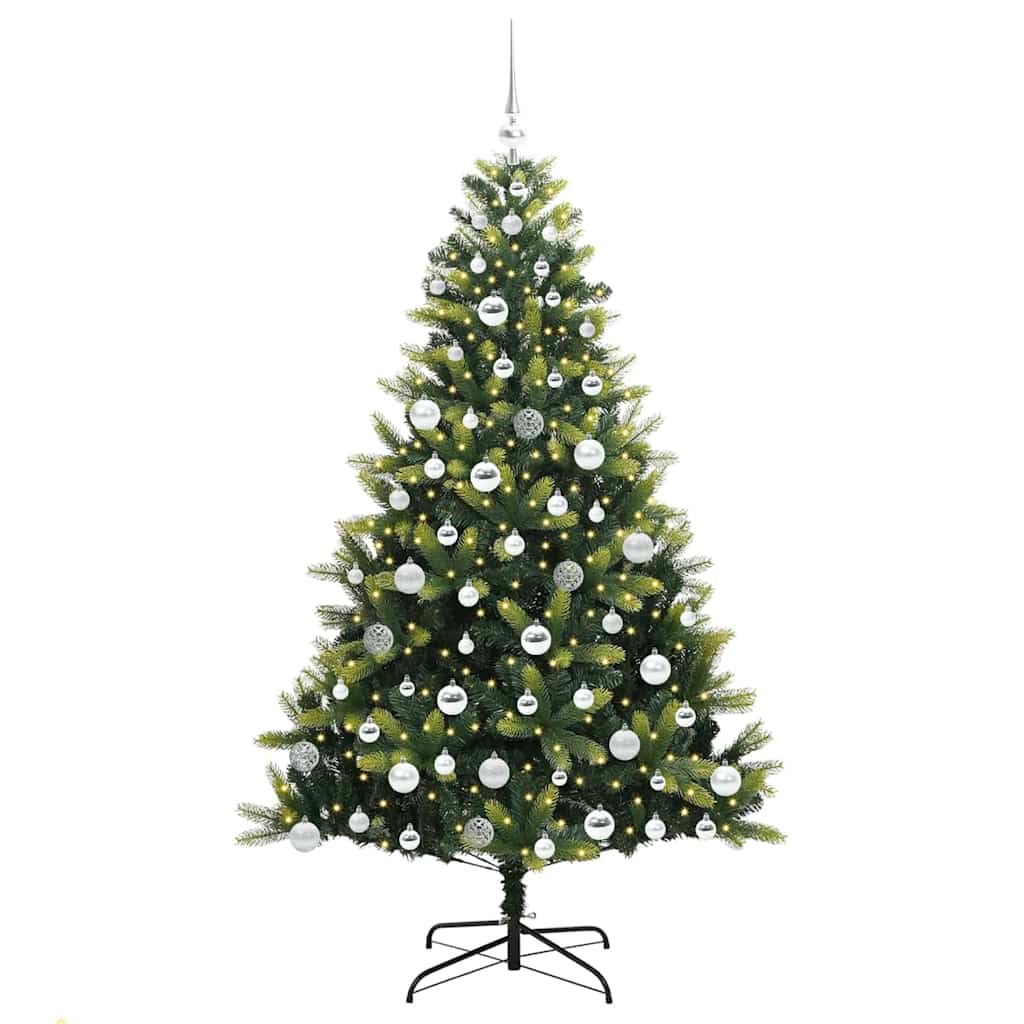 Umjetno savitljivo božićno drvce s 300 LED dioda Zelena 180 cm