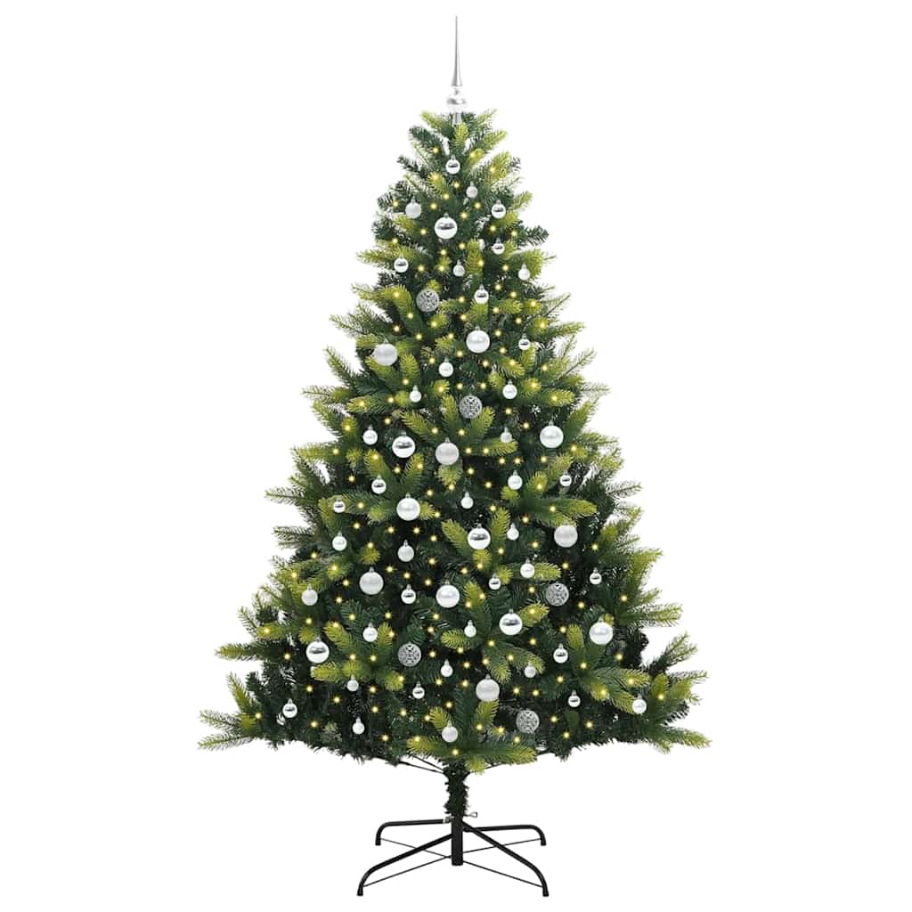 Umjetno savitljivo božićno drvce s 300 LED dioda Zelena 210 cm