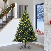 Umjetno savitljivo božićno drvce s 300 LED dioda Zelena 240 cm