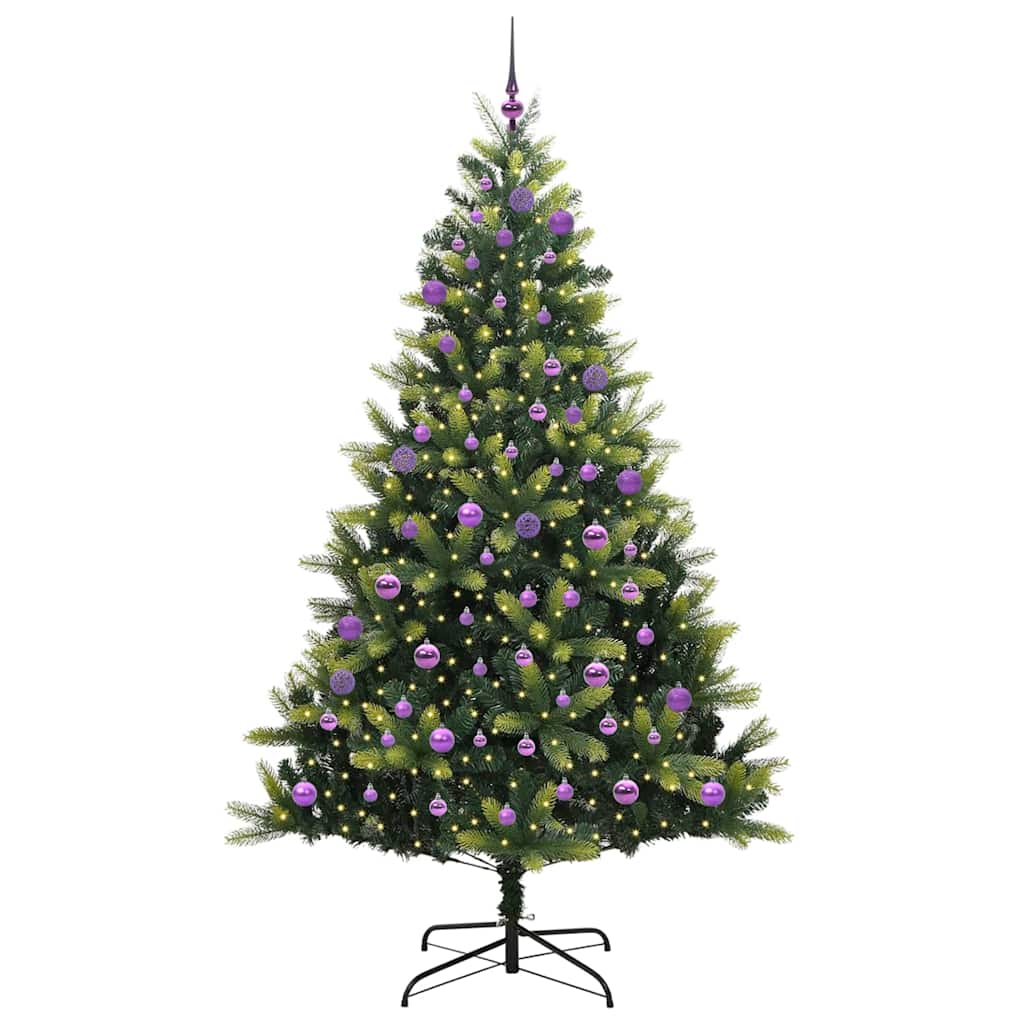 Umjetno savitljivo božićno drvce s 300 LED dioda Zelena 240 cm