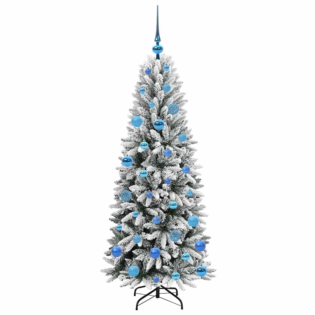 Umjetno božićno drvce Bijela 150 cm PVC, plastika, čelik i PE