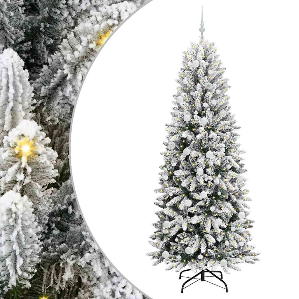 Umjetno božićno drvce Bijelo 210 cm PVC i Plastika i Čelik i PE