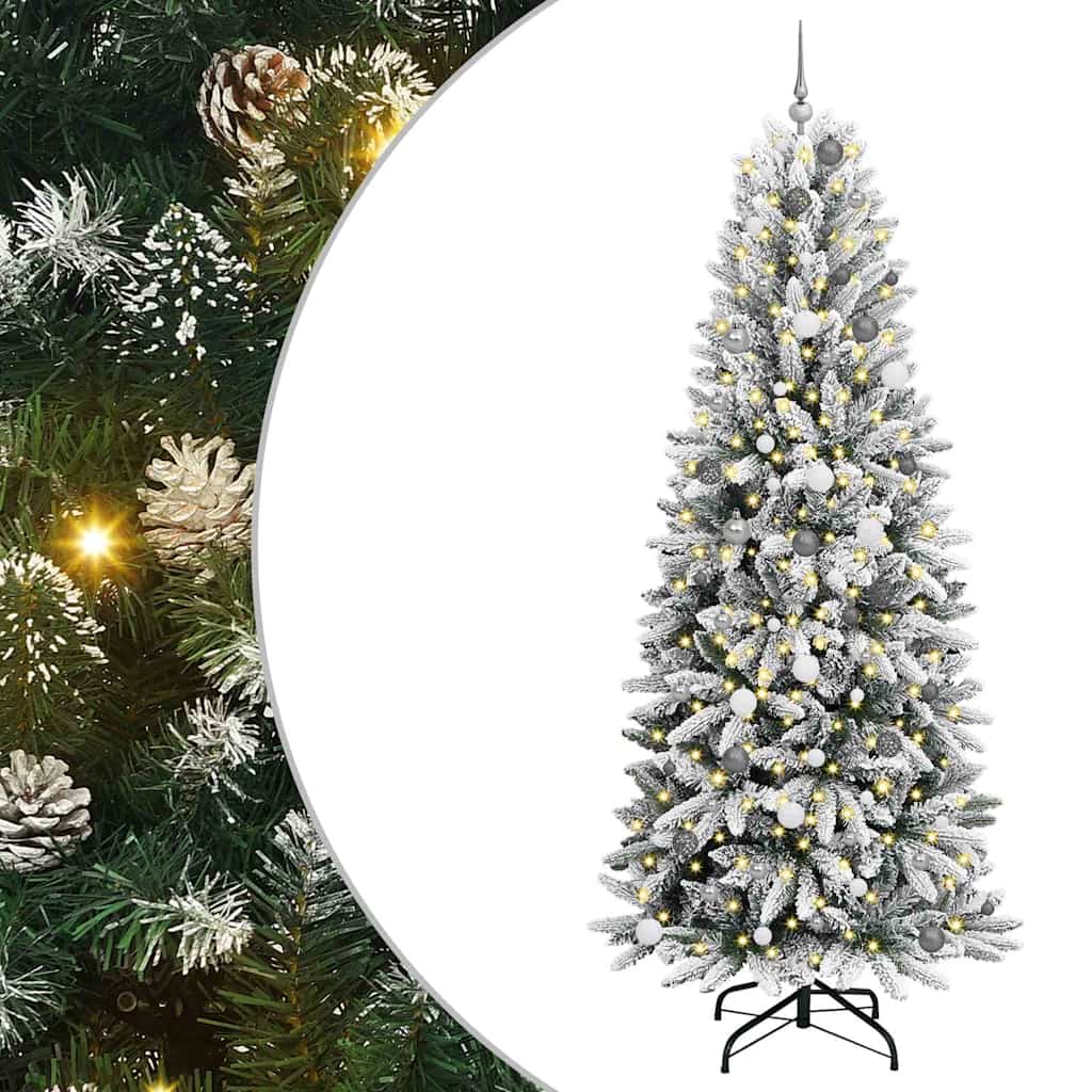 Umjetno božićno drvce Bijelo 240 cm PVC i Plastika i Čelik i PE