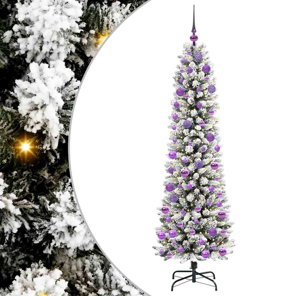 Umjetno božićno drvce Bijela 180 cm PVC i Metal i Plastika