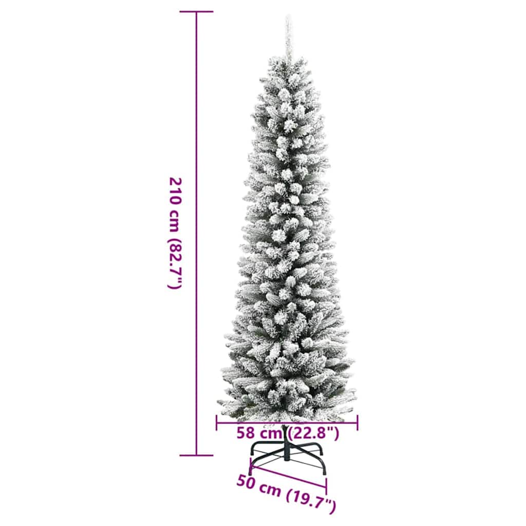 Umjetno božićno drvce Bijelo 210 cm PVC i Metal i Plastika