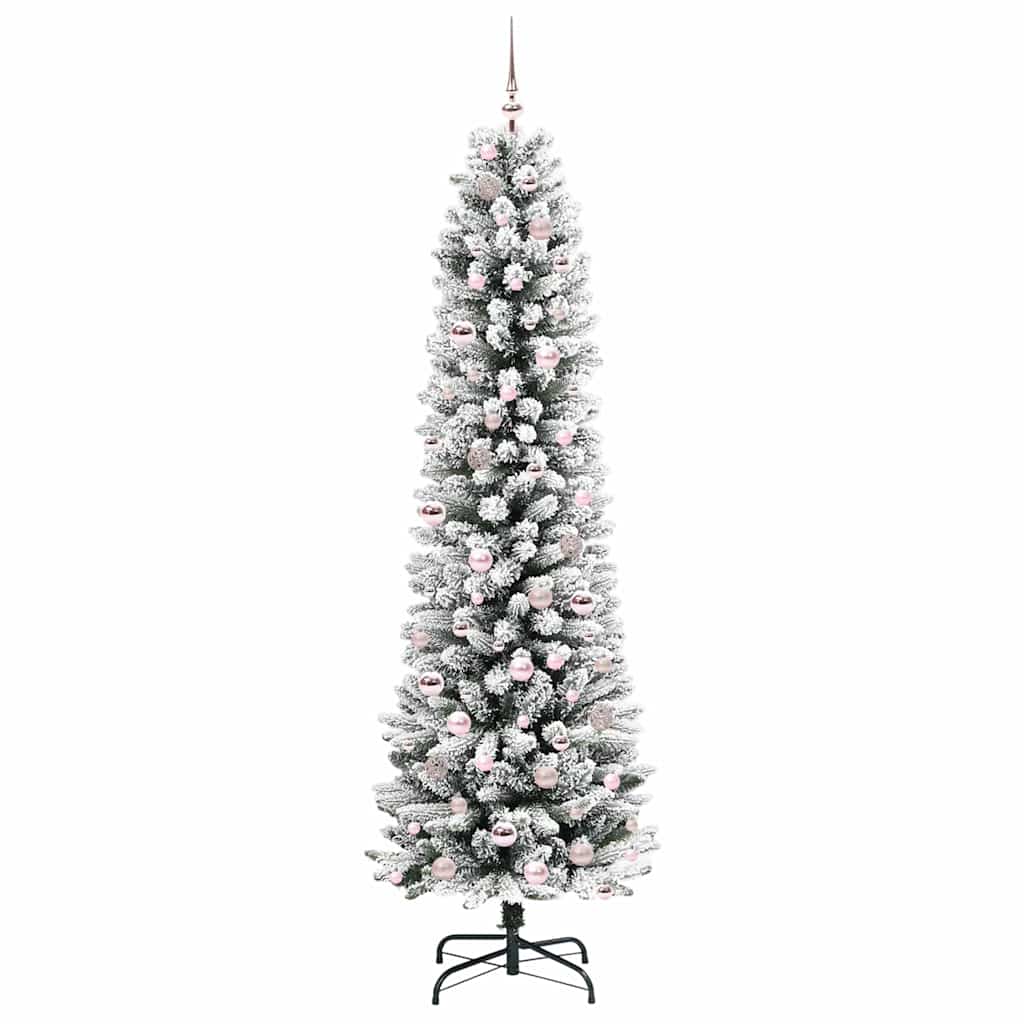 Umjetno božićno drvce Bijelo 210 cm PVC i Metal i Plastika