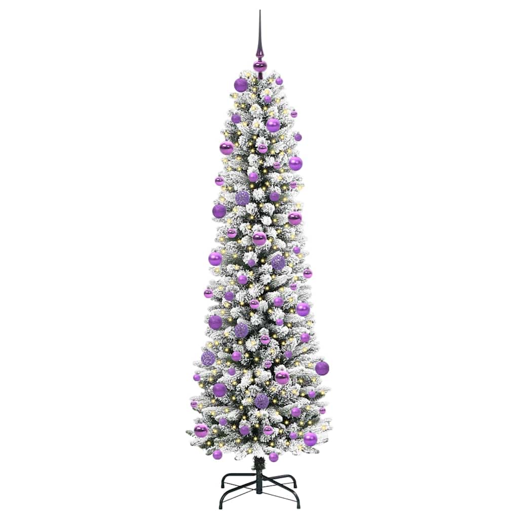 Umjetno božićno drvce Bijela 210 cm PVC i Metal i Plastika