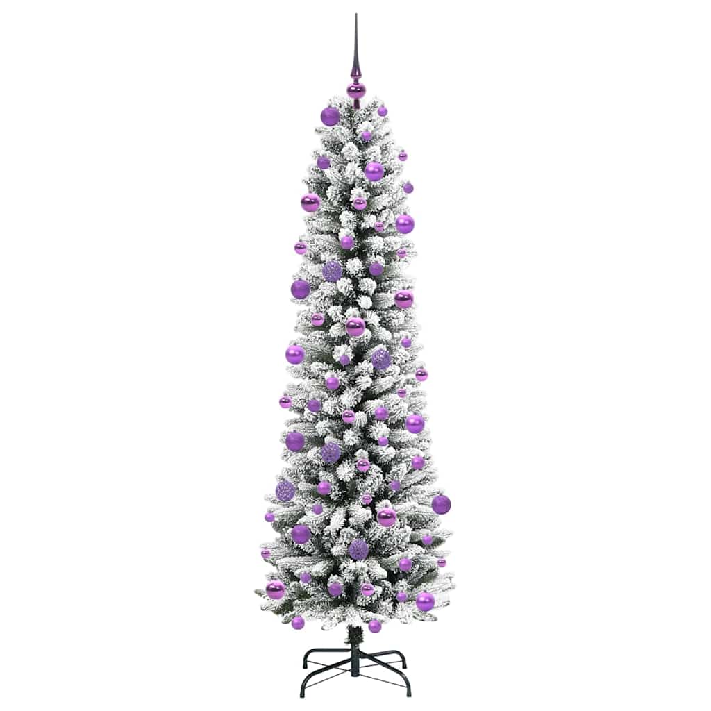 Umjetno božićno drvce Bijela 210 cm PVC i Metal i Plastika