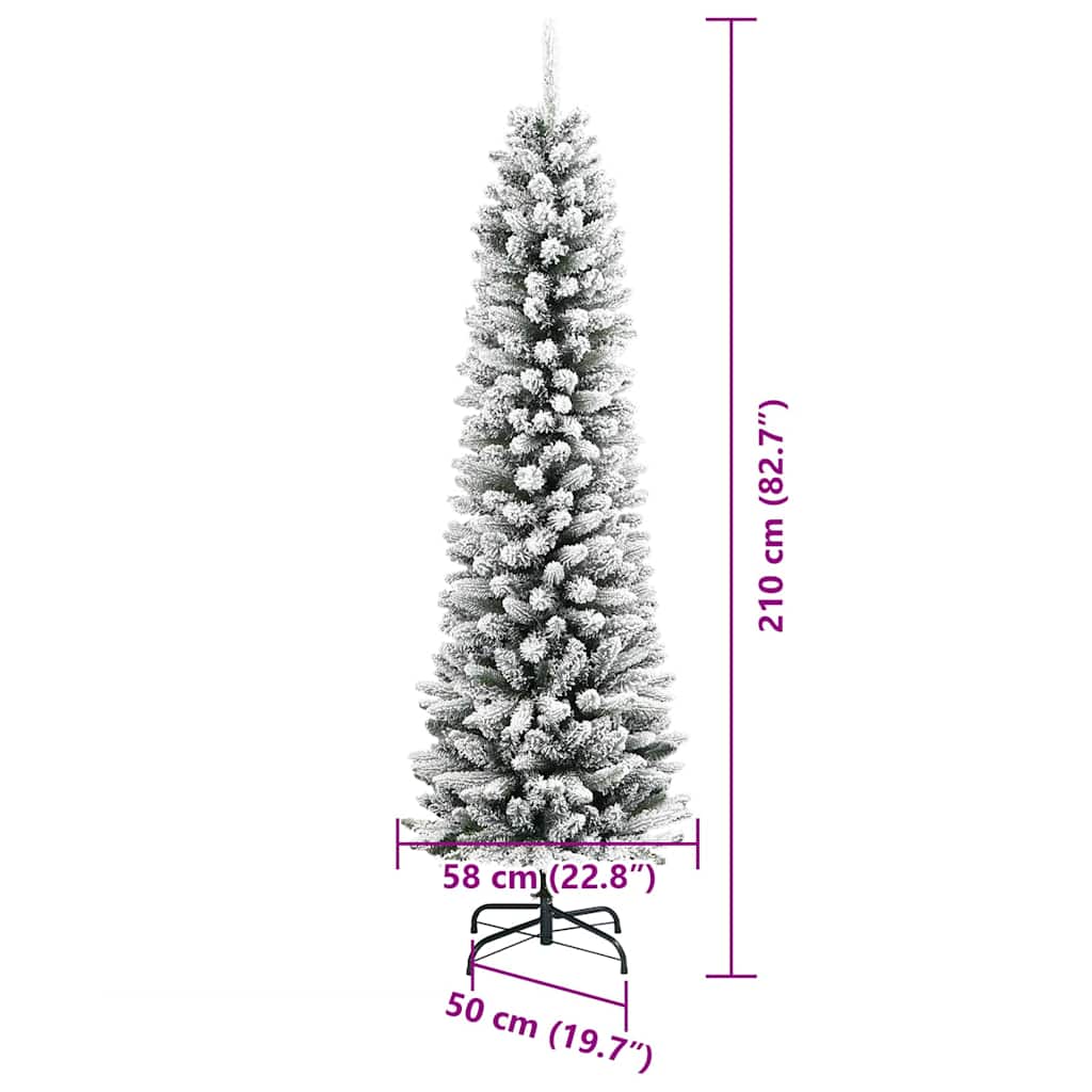 Umjetno božićno drvce Bijela 210 cm PVC i Metal i Plastika