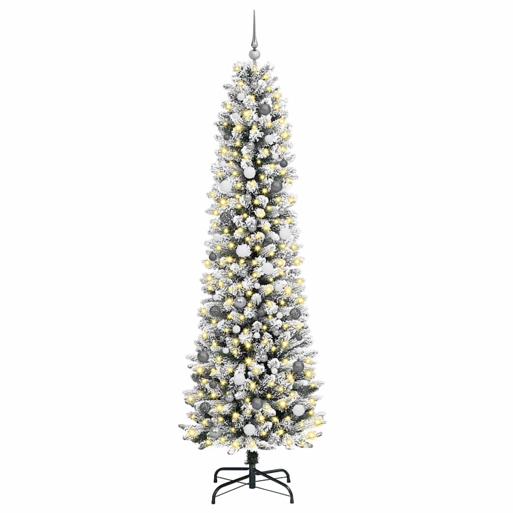 Umjetno božićno drvce Bijelo 240 cm PVC i Metal i Plastika