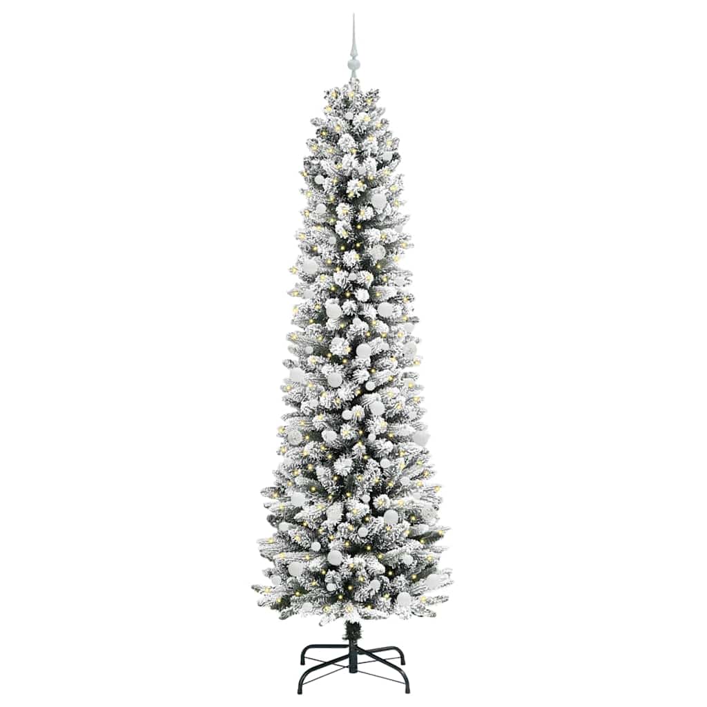 Umjetno božićno drvce Bijelo 240 cm PVC i Metal i Plastika