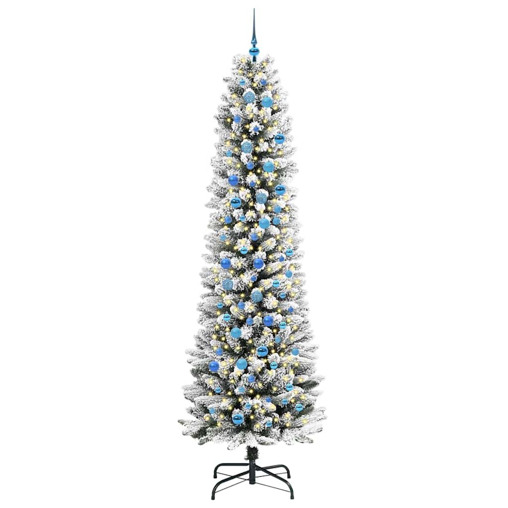Umjetno božićno drvce Bijelo 240 cm PVC i Metal i Plastika