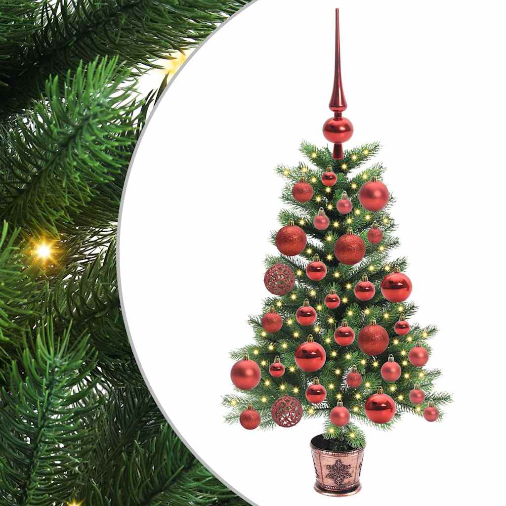 Božićno drvce s 150 LED svjetlima s stalakom Zelena 65 cm PE