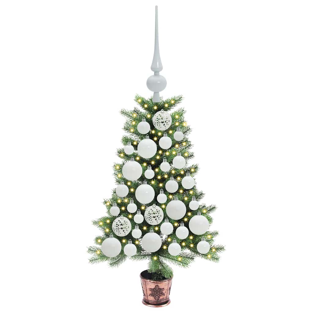 Božićno drvce s 150 LED svjetlima s stalakom Zelena 65 cm PE
