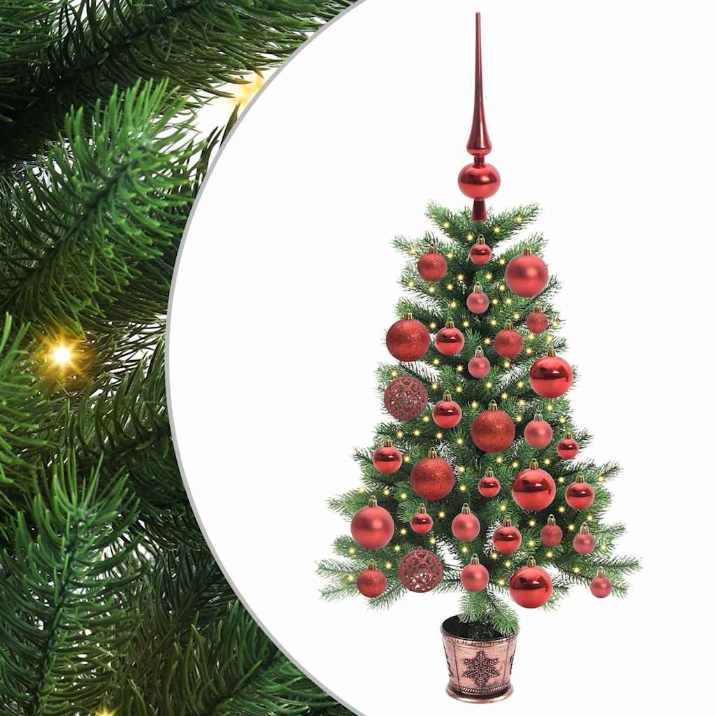Božićno drvce s 150 LED svjetlima s stalakom Zelena 90 cm PE