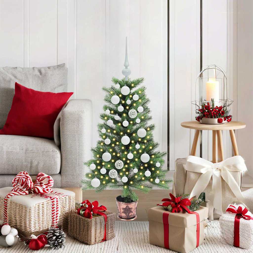 Božićno drvce s 150 LED svjetlima s stalakom Zelena 90 cm PE