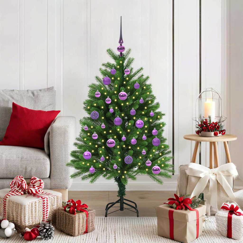 Božićno drvce s 150 LED svjetlima s stalakom Zelena 120 cm PE