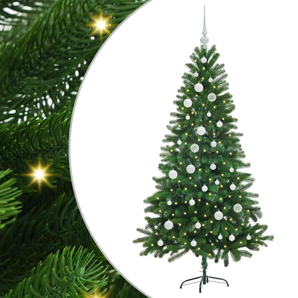 Božićno drvce s 150 LED svjetlima s stalakom Zelena 150 cm PE
