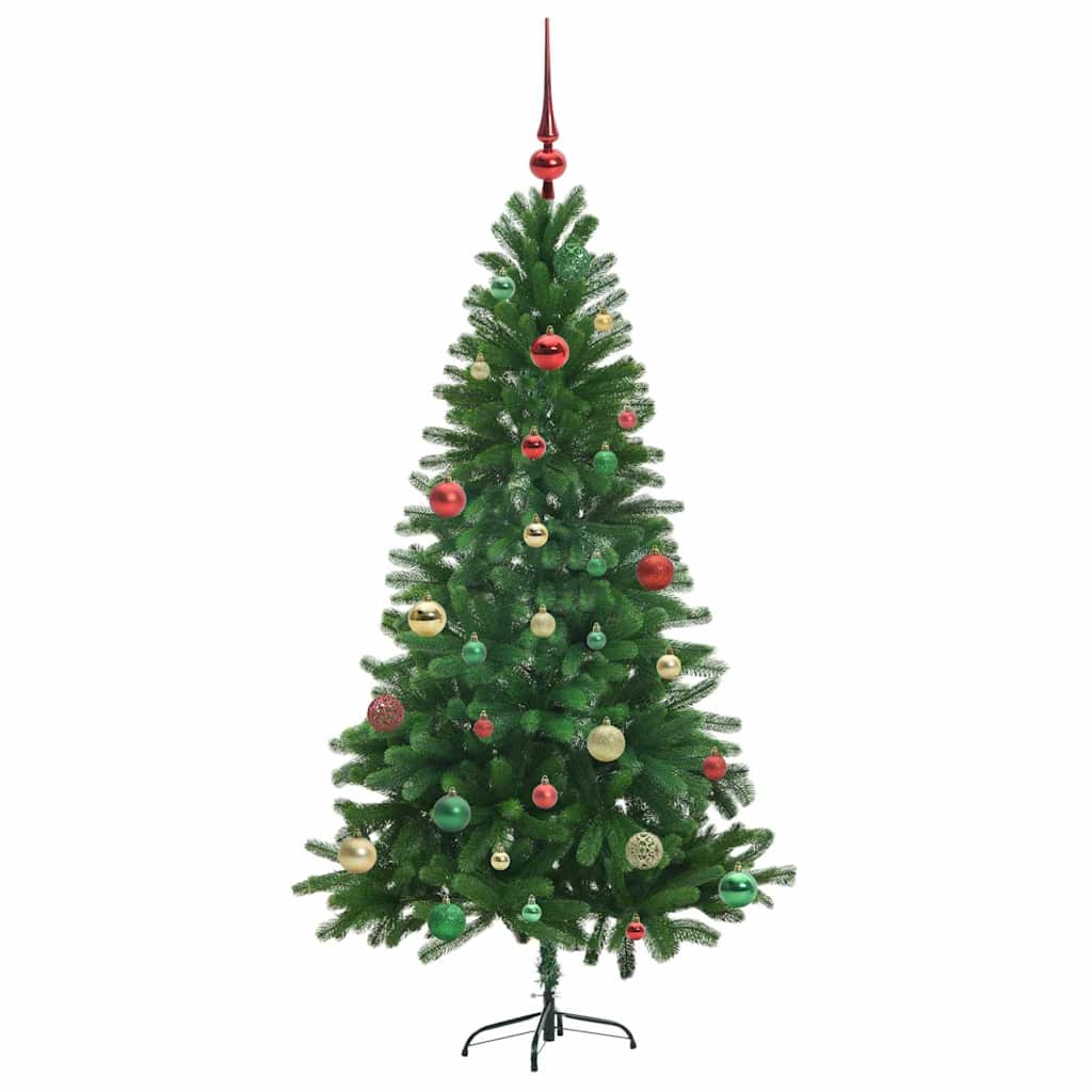 Božićno drvce s 150 LED svjetlima s stalakom Zelena 150 cm PE