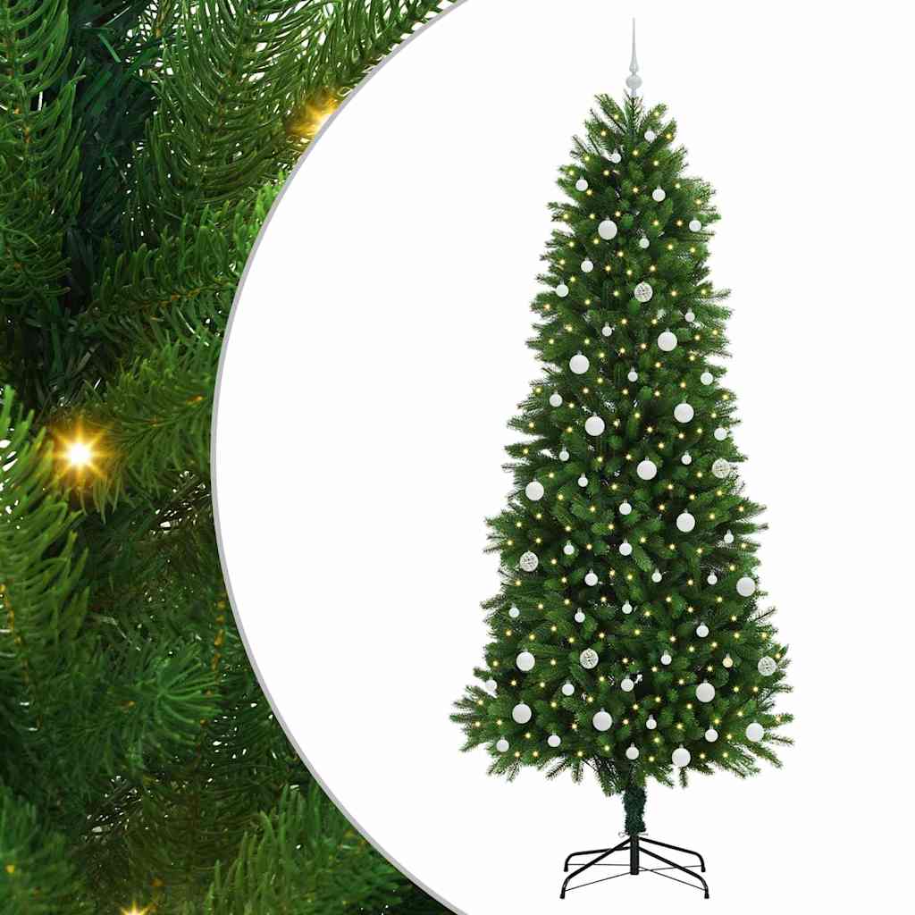 Božićno drvce s 300 LED svjetlima s stalakom Zelena 240 cm PE
