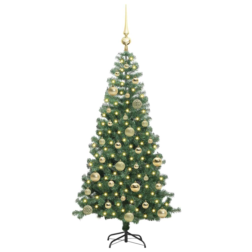Božićno drvce s 150 LED svjetlima s stalakom Zelena 120 cm PVC