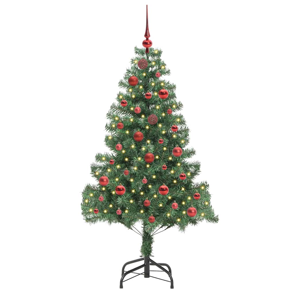 Božićno drvce s 150 LED svjetlima s stalakom Zelena 150 cm PVC
