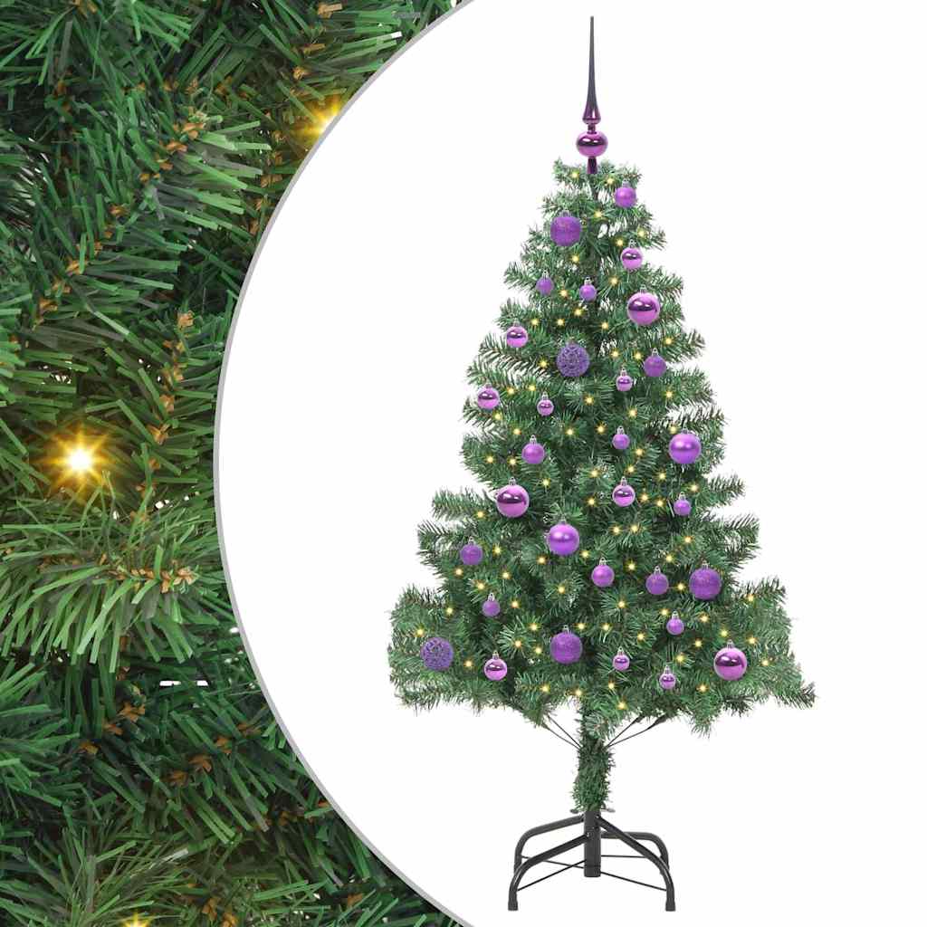 Božićno drvce s 150 LED svjetlima s stalakom Zelena 150 cm PVC