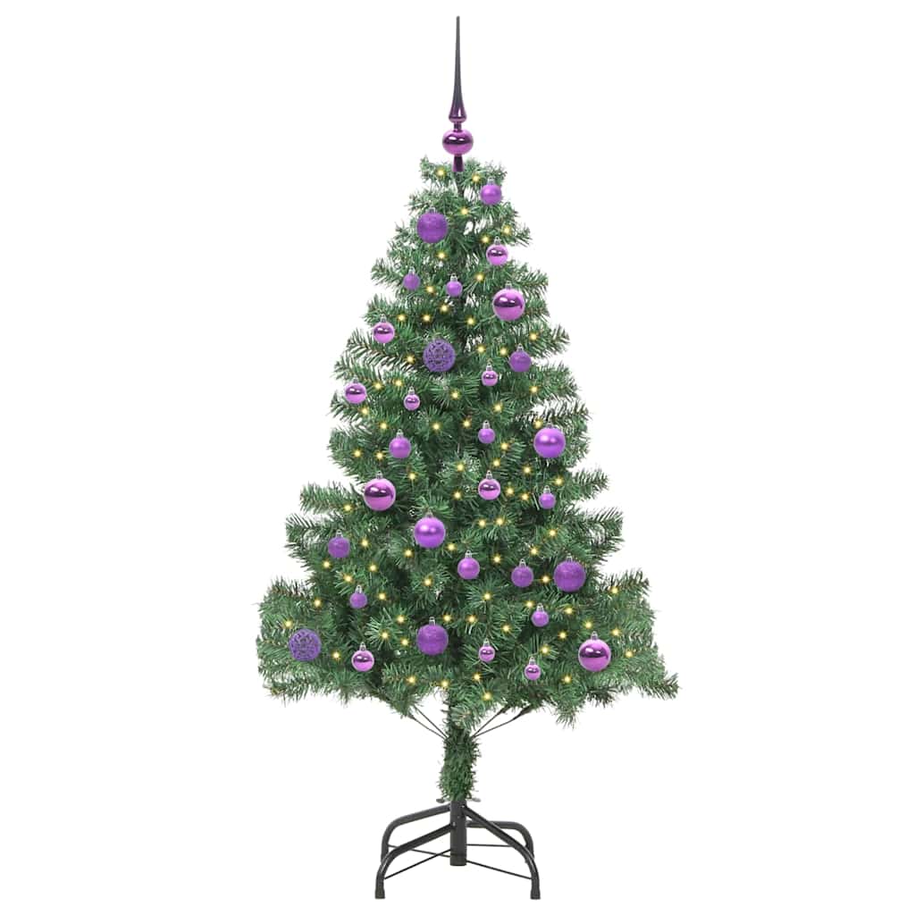 Božićno drvce s 150 LED svjetlima s stalakom Zelena 150 cm PVC