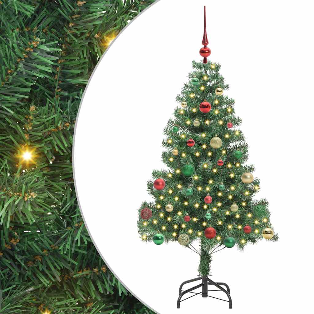Božićno drvce s 150 LED svjetlima s stalakom Zelena 150 cm PVC