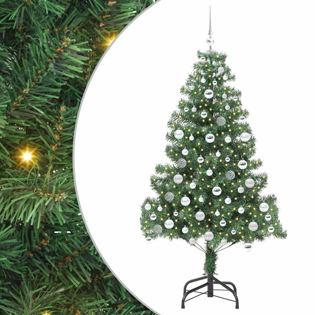 Božićno drvce s 300 LED svjetlima s stalakom Zelena 180 cm PVC