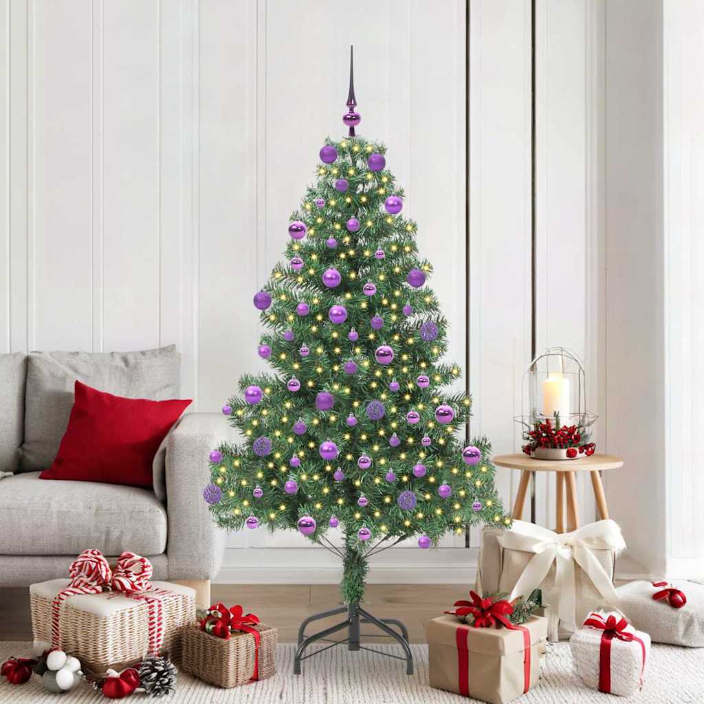 Božićno drvce s 300 LED svjetlima s stalakom Zelena 180 cm PVC