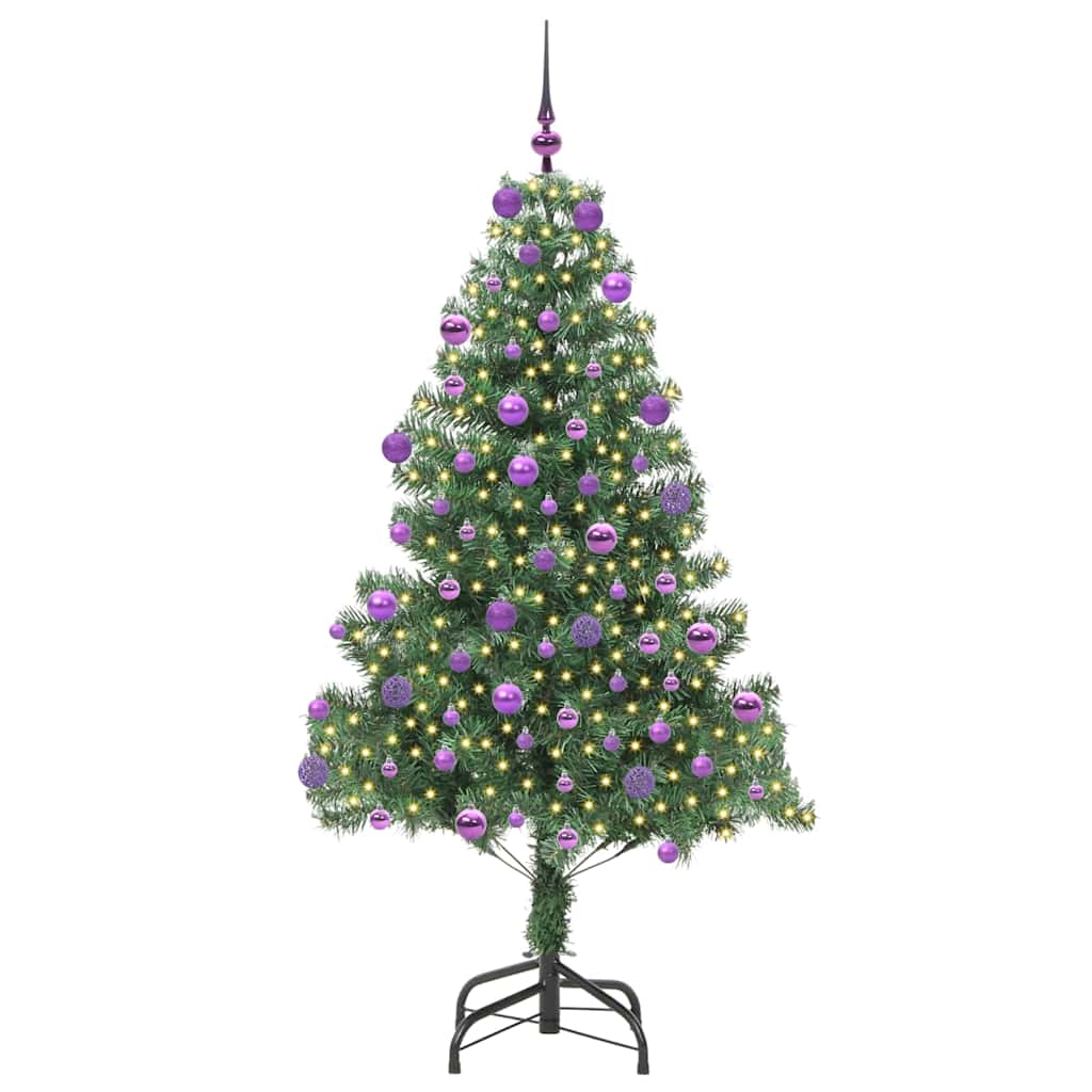 Božićno drvce s 300 LED svjetlima s stalakom Zelena 180 cm PVC