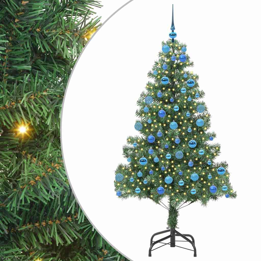 Božićno drvce s 300 LED svjetlima s stalakom Zelena 180 cm PVC
