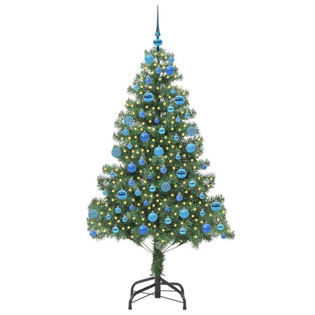 Božićno drvce s 300 LED svjetlima s stalakom Zelena 180 cm PVC